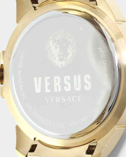 Versus Versace 6eme Arrondissement Crystal Set Watch Gold/Gold