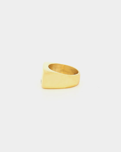 Saint Morta Iced Signet Ring Gold