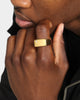Saint Morta Iced Signet Ring Gold
