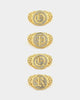 Saint Morta Letter Championship Ring Iced Gold