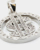 Saint Morta $$$ Circle Pendant Iced White Gold