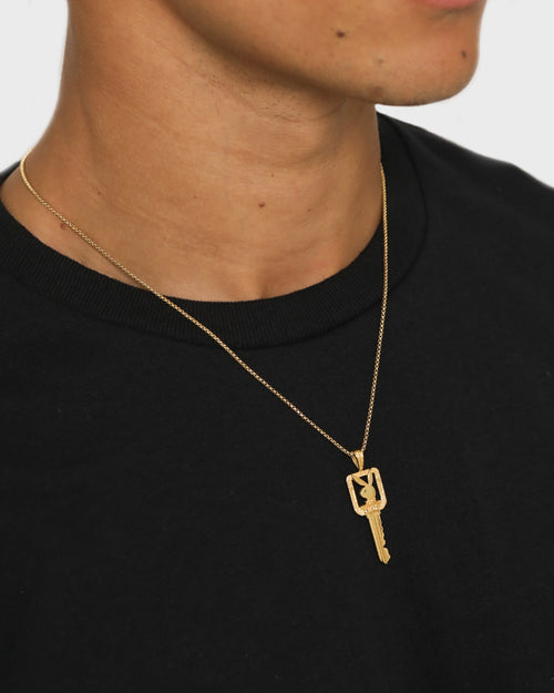 HUF X Playboy Key Pendant Chain Gold