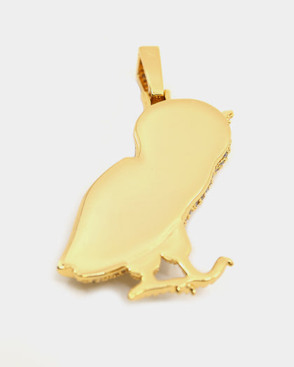 Saint Morta Wisdom Pendant Iced Gold