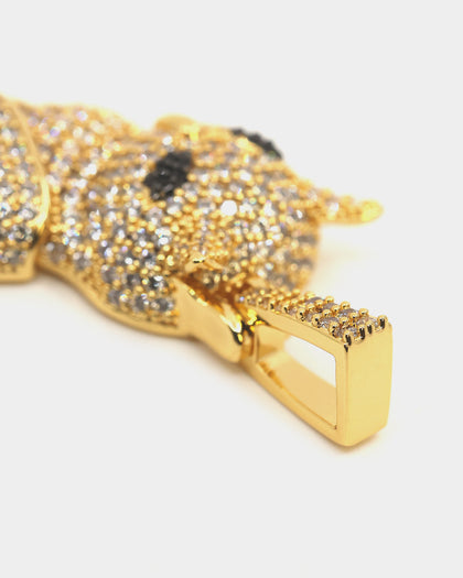 Saint Morta Wisdom Pendant Iced Gold