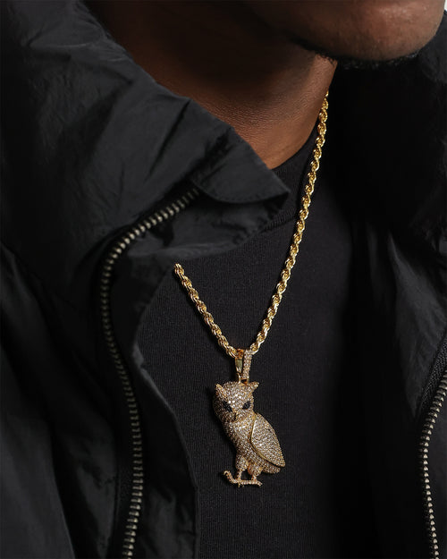 Saint Morta Wisdom Pendant Iced Gold