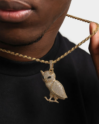 Saint Morta Wisdom Pendant Iced Gold