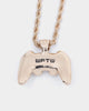 Wild For The Weekend Crystal Controller Pendant Necklace Gold