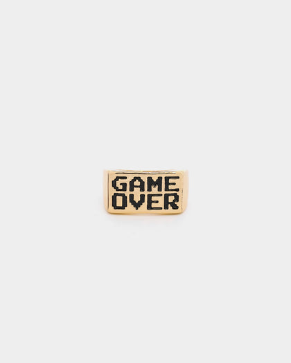 Wild For The Weekend Game Over Signet Ring (Medium) Gold