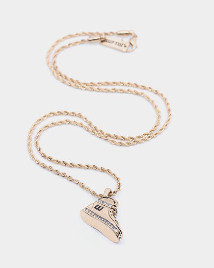 Wild For The Weekend High Top Pendant Necklace Gold