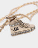 Wild For The Weekend High Top Pendant Necklace Gold