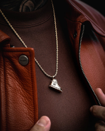 Wild For The Weekend High Top Pendant Necklace Gold