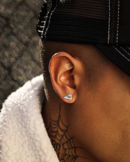 Wild For The Weekend High Top Stud Earrings Silver