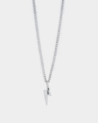 Wild For The Weekend Lightning Pendant Necklace Silver