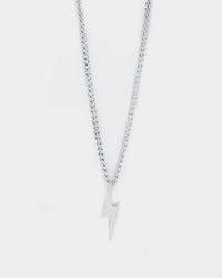 Wild For The Weekend Lightning Pendant Necklace Silver