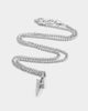 Wild For The Weekend Lightning Pendant Necklace Silver