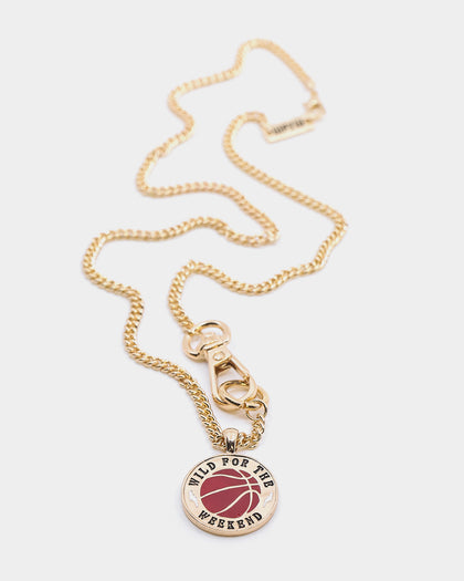 Wild For The Weekend Baller Basketball Necklace Gold