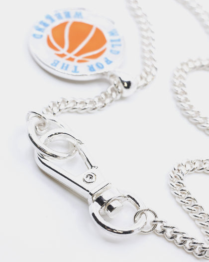 Wild For The Weekend Baller Basketball Necklace Silver