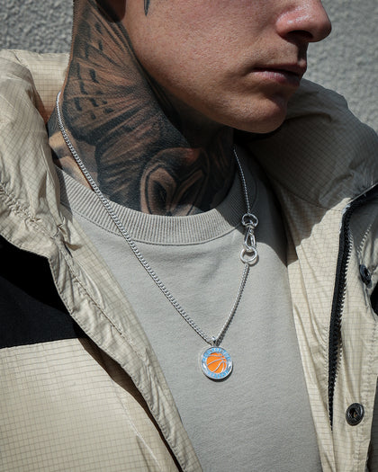 Wild For The Weekend Baller Basketball Necklace Silver