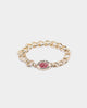 Wild For The Weekend Baller Basketball Bracelet Gold