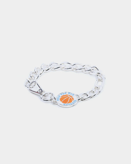 Wild For The Weekend Baller Basketball Bracelet Silver