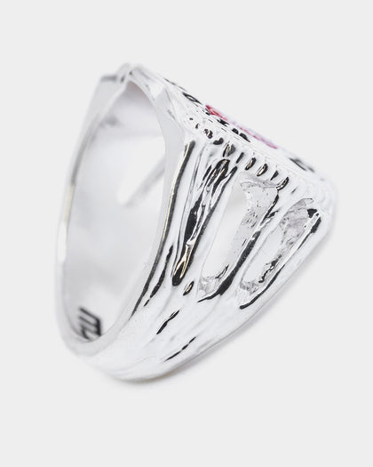 Wild For The Weekend Baller Bear Coin Signet Ring (Medium) Silver