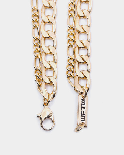 Wild For The Weekend Double Necklace With Bear Pendant Gold