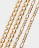 Wild For The Weekend Street Smart Snake Double Necklace Set Gold