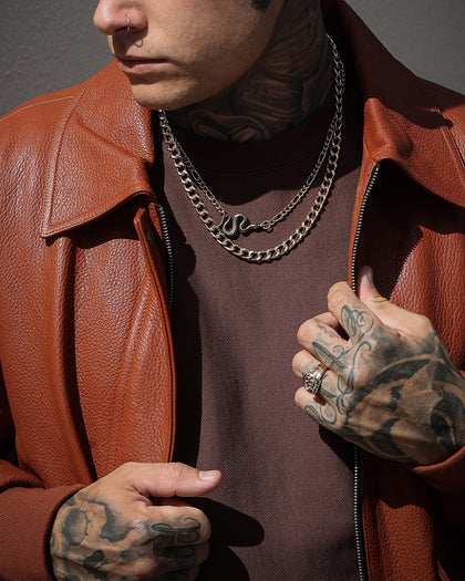 Wild For The Weekend Street Smart Snake Double Necklace Set Gold