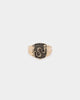 Wild For The Weekend Street Smart Snake Shield Signet Ring (Medium) Gold