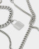 Loiter Padlock Triple Chains Necklace Pack Silver
