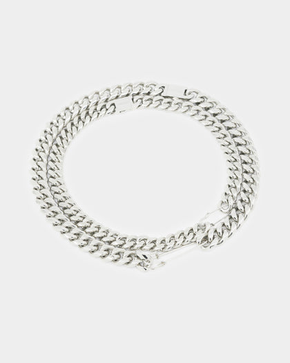 Loiter Safety Pin Double Chain Necklace Pack Silver