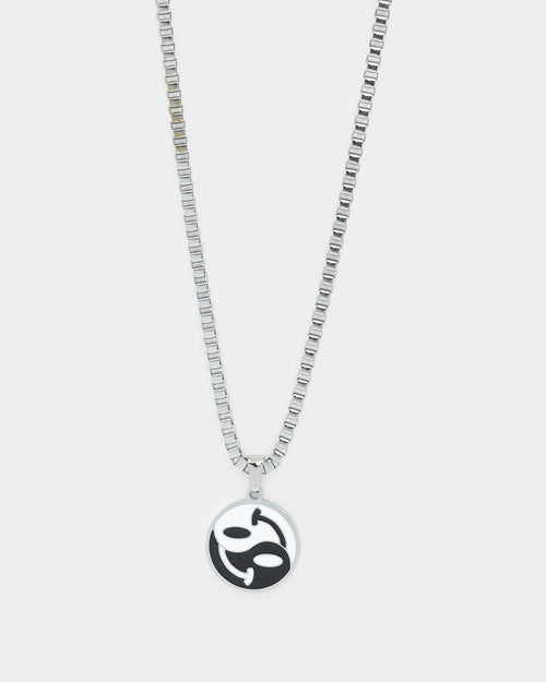 Loiter Yin Yang Pendant Necklace Silver/Black/White