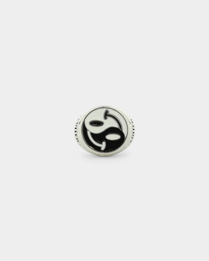 Loiter Yin Yang Ring Silver/Black/White