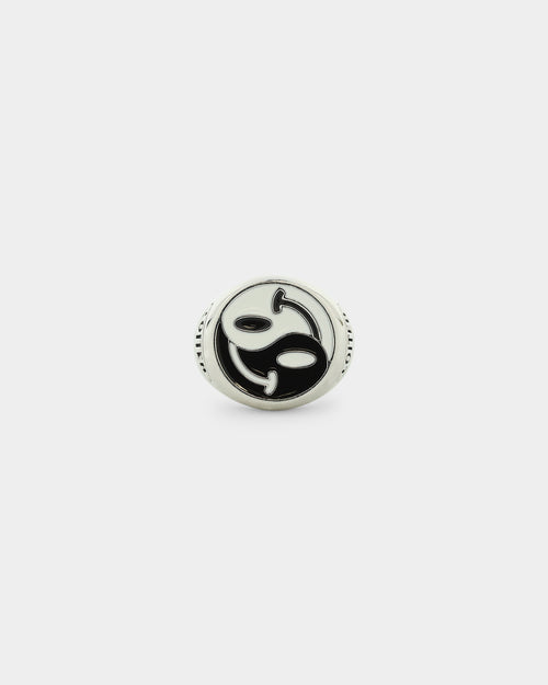 Loiter Yin Yang Ring Silver/Black/White