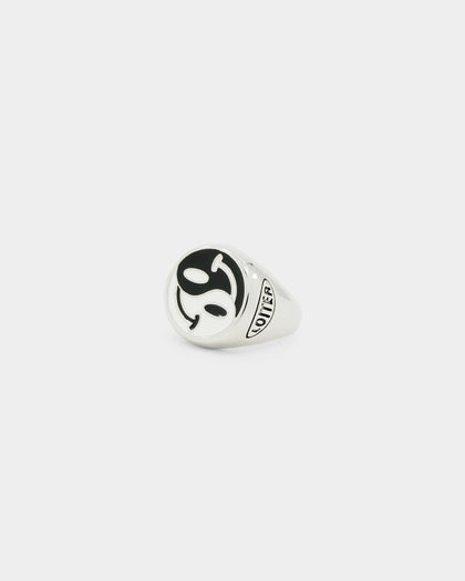 Loiter Yin Yang Ring Silver/Black/White
