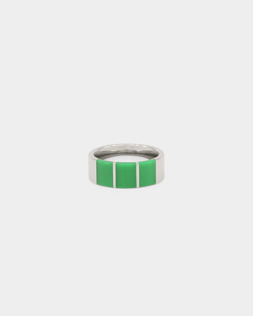 Loiter Mood Ring Silver/Green