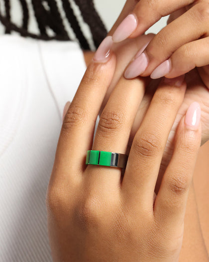 Loiter Mood Ring Silver/Green