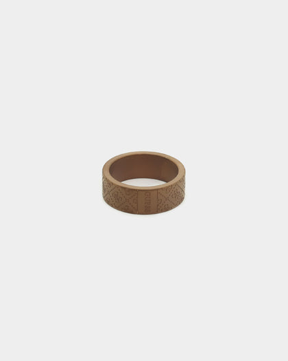 Guess Mainline 8MM X 22MM 4G Pattern Ring Chocolate Brown