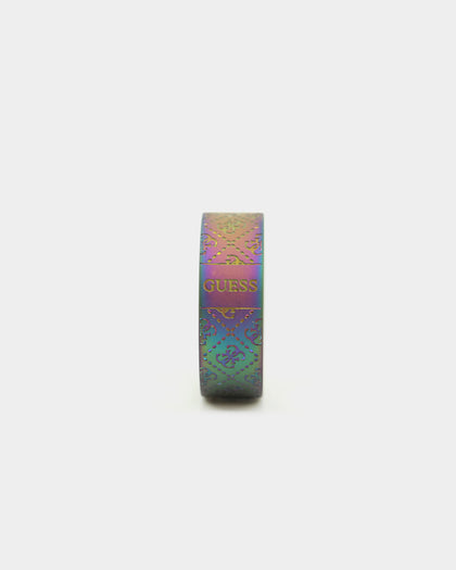 Guess Mainline 8MM X 21MM 4G Pattern Ring Iridescent