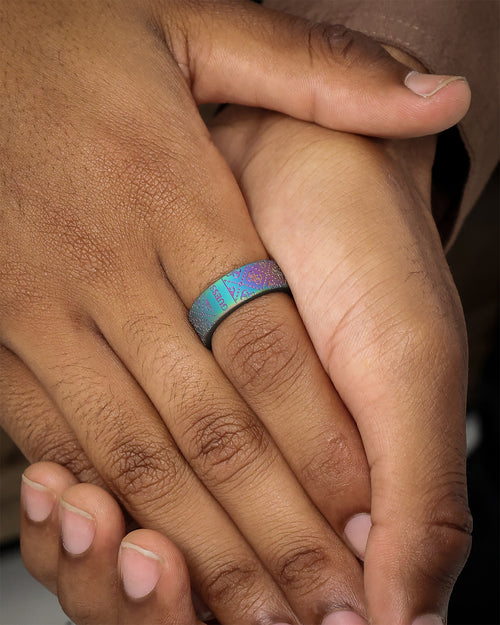 Guess Mainline 8MM X 22MM 4G Pattern Ring Iridescent