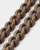 Guess Mainline 12MM X 22.5CM Cuban Peony Bracelet Chocolate Brown