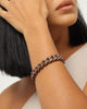 Guess Mainline 12MM X 22.5CM Cuban Peony Bracelet Chocolate Brown