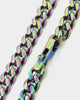 Guess Mainline 23" 8mm Cuban Necklace Iridescent