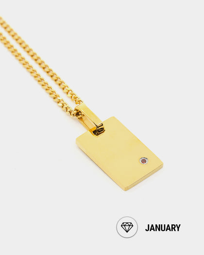 Raising Hell Women's Birth Pendant Gold