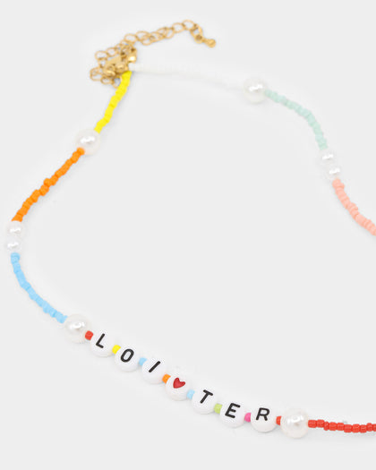 Loiter Loi<3ter Beaded Necklace Multi-coloured