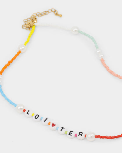 Loiter Loi<3ter Beaded Necklace Multi-coloured