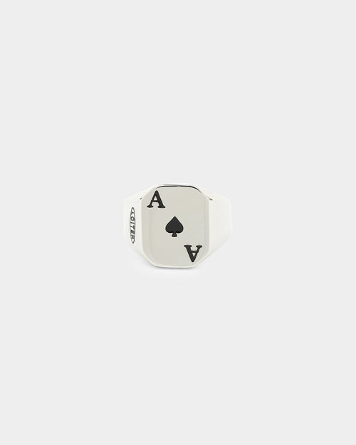 Loiter Ace of Spades Ring Silver