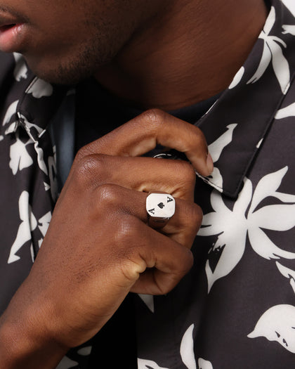 Loiter Ace of Spades Ring Silver