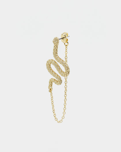 Last Kings Snake Chain Earring Gold