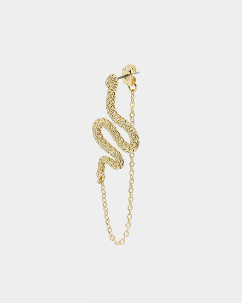 Last Kings Snake Chain Earring Gold